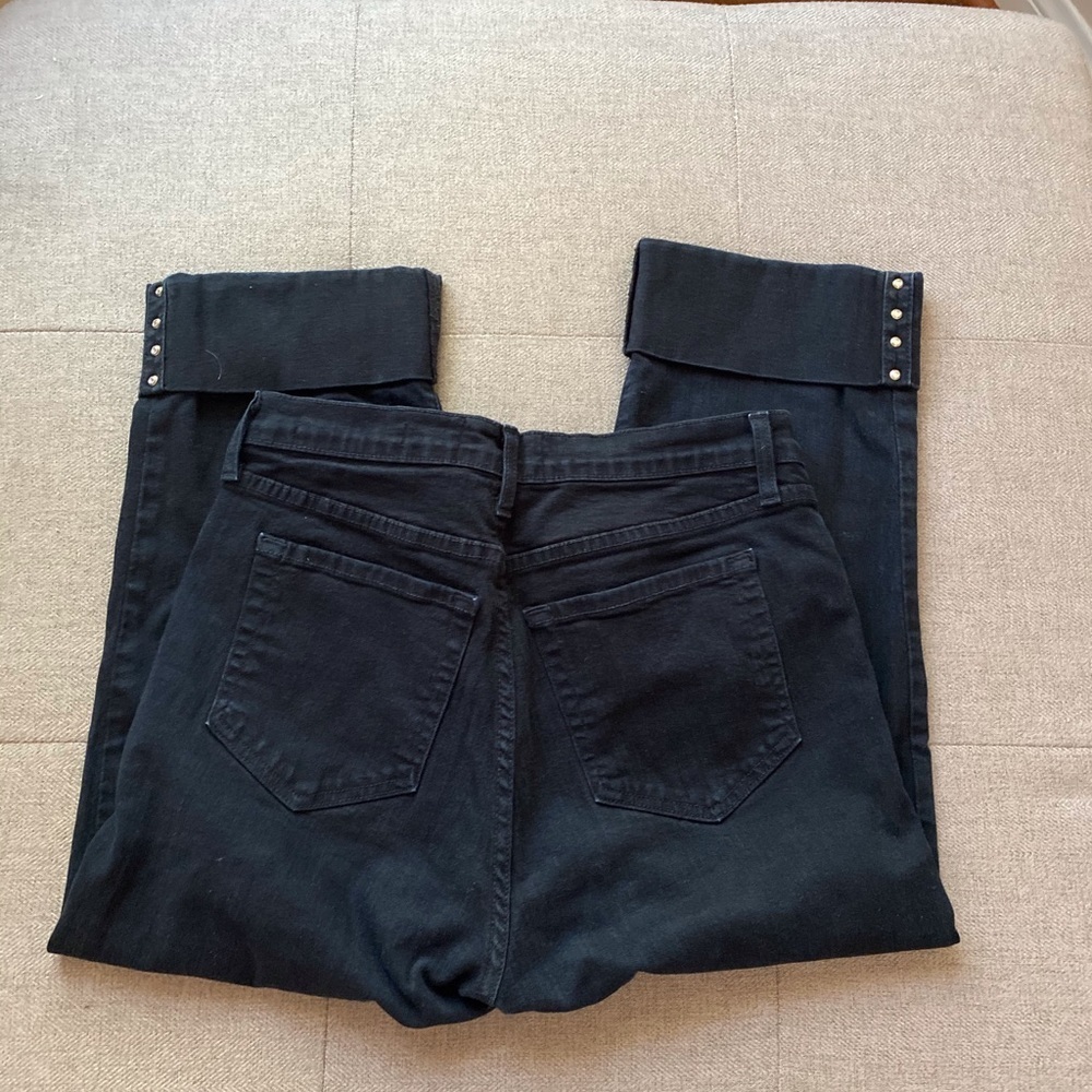 NYDJ black cuffed Bling Capri jeans. - Picture 4 of 6
